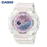 CASIO นาฬิกา BABY-G Series กันกระแทกกันน้ำ LED อัตโนมัติปฏิทินแฟชั่นผู้หญิงนาฬิกา BA-110PL-7A1