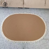 Silive Shop พรมฝ้าย ขนาด 80/120/150/180 พรมปูพื้น พรมมินิมอล พรมปูพื้นห้อง สไตล์เกาหลี #GD-A21