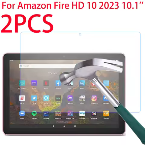 2 Packs Tempered Glass For All-new Amazon Fire HD 10 2023 10.1 inch Protective Film For Fire HD 10 2