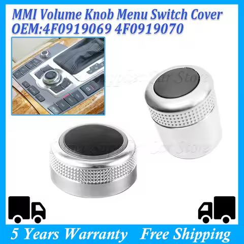 For Audi A6 C6 S6 Allroad Q7 A8 S8 Multimedia MMI Volume Knob Rotary Button Switch Setting Navigatio