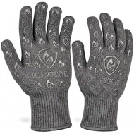 Oven Gloves with Fingers - 932°F Extreme Heat Proof and Cut Resistant Mitts for Kitchen, BBQ, Grill,