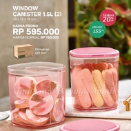 window canister tupperware