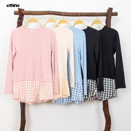 ENVIE NIKI Ironless Checkered Blouse