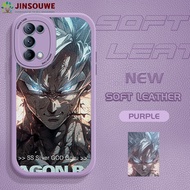 Jinsouwe Cellphone Case For OPPO Reno 5 reno5 opporeno5 Case Casing For Girls Boys Cartoon Goku PU Leather Cover