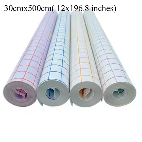 30cmx500cm Roll Clear Vinyl Application Tape Alignment Grid Transfer Paper Tape Adhesive DIY Transfe