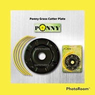 👍🏻Ponny Grass Trimmer Cutter Plate with 4 Nylon Trimmer Lines / Lawn Mower Accessories Grass Trimmer