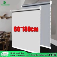 CAHAYA 60*180cm Roller Blind Window Curtains Aesthetic Blackout 100% Light Block Window Curtains Min