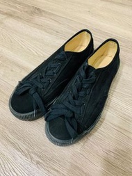 二手37號黑色帆布鞋無印良品風素面黑H&amp;M布鞋