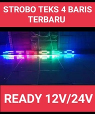 LED STROBO WAVE TEKS 4BARIS 99 mode 12V/24V LAMPU STROBO KACA DEPAN EDIT TEKS LEWAT HP