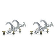 4x Aluminum Fold Clamp Hooks Stage Light Fold Hanging Hook Loading 150Kg 42-61mm Truss Tube 230W 7R/