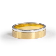 LAVERA Diamond -  White and Yellow Gold Wedding Band  แหวนคู่/แหวนแต่งงาน ทองขาว และ ทองคำ