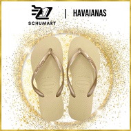[BY SCHUMART] Havaianas Women Slim Sand Grey/Light Gold Flip Flops