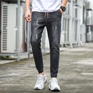 กางเกงยีนผู้ชาย ขาเดฟ(ผ้ายืด) สีฟ้า/สีดำ 28-34