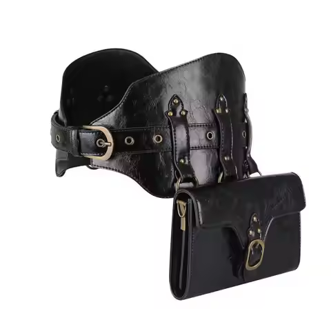 Fanny Pack Pu Leather Women's Bag Mobile Phone Retro Waist Bag Belt Bag Chest Bag Leg Bag Bum Bag Wa