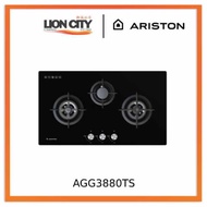 Ariston AGG3880TS 88cm 3-Burners Gas Hob (Town Gas)