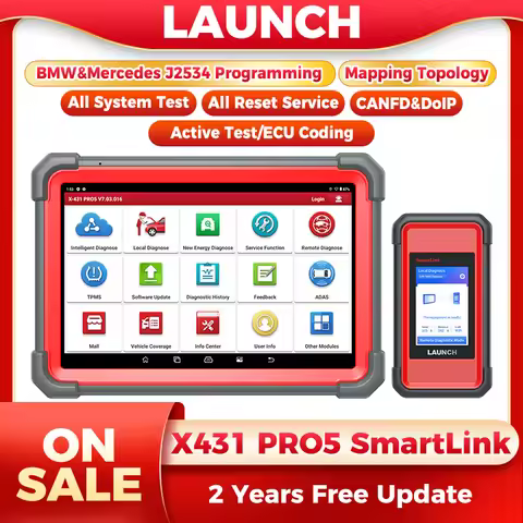 LAUNCH X431 PRO5 SmartLink Car Diagnostic Tools J2534 Programming Auto OBD2 Scanner Diagnosis Automo
