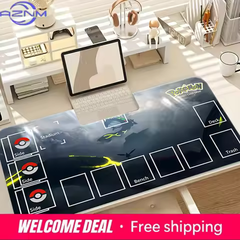 Dark Night Rayquaza Pokemon TCG Playmat Large Non-Slip Desk Gaming Mouse Pad Table Mat