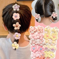 Kids Hair Bands For Girls Cute Flower Hair Ties Stretchable Hair Accessories Set Elastic Q0y6
