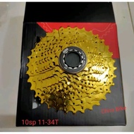 10 speed cassette sprocket RAZE gold 11 - 34T sprocket 10 speed