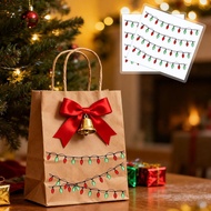 Christmas Light Stickers Waterproof, Reusable Peel & Stick Bulb Decals For Windows Walls Gifts, H0q7