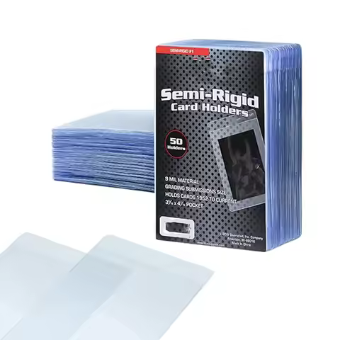Semi Rigid Card Holder, Trading Card Sleeves for PSA BGS CGC SGC Grading Submissions, Plastic Card C
