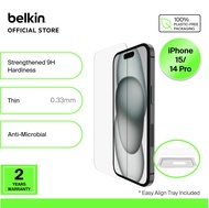 Belkin OVA069/070/101/102/135/136/137/138zz ScreenForce TemperedGlass Treated Screen Protector for iPhone 15/14