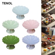 [TENOL] Ceramic Plate with Base, 8.8 X 4.3 Cm, for The Kitchen, Fruit Holder for Events