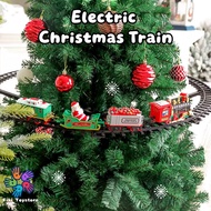 Electric Christmas Train Set with Lights Music Hanging Train Model Kids Christmas Train Rail Gift