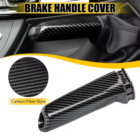 Carbon Fiber Style Handbrake Brake Handle Cover for BMW E60 E61 E63 E64 X1 E84 X3 E83 Z4 E85 E86 M3