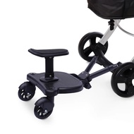 2 in 1 Universal Stroller Board Standing Buggy Board with Detachable Seat Pram Pedal Adapter Pushcha
