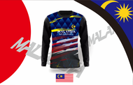 Jersey Malaysia Sport T-shirt Baju Jersi Dewasa Lengan Panjang#LS-19