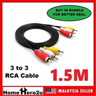 3 RCA Man to 3 RCA 1.5M Male Cable - Homehero2u