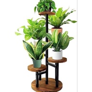 Terlariss !!! Rak bunga estetik , standing pot kayu tatakan bulat 5 layer tingi 120cm