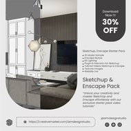 [VIDEO COURSE] SKETCHUP & ENSCAPE FOR BEGINNER STARTER PACK (INTERIOR DESIGN) - Malay Version