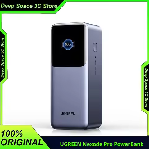 UGREEN 20000mAh Power Bank 165W Fast Charging Built-in 65CM Cable Portable External Battery For iPho