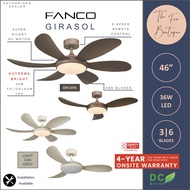 Fanco Girasol 46" DC Motor Ceiling Fan with 36W Extreme Bright LED Light and Remote Control