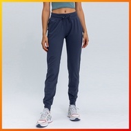 Lululemon Casual Yoga Sports Pants Drawstring Design Adjustable Elastic Pocketfashion sportsSG85929