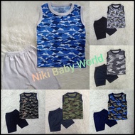 Army Singlet Playset Baby Boy / Set Baju Singlet Askar Budak Lelaki (6-24 bulan)