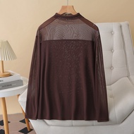 Women's Plus Size Long Sleeve Solid Casual Shirt - XL to 4XL
