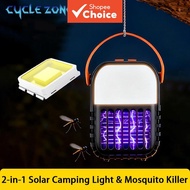 Solar Camping Light & Mosquito Killer Lamp 2-in-1 Rechargeable Portable LED Insect Zapper Outdoor Te