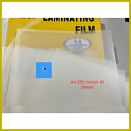 ✶ ◈ ↑ 10 pieces Quaff A4 Size Laminating Film 125 micron / 250 micron / 80 micron