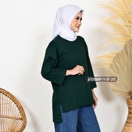 Baju OVERSIZE HIJAB Women Hand 7/8 BAJU OVERSIZED COTTON COMBED 24S BIG SIZE PREMIUM BELAH - BELAH SAMPING