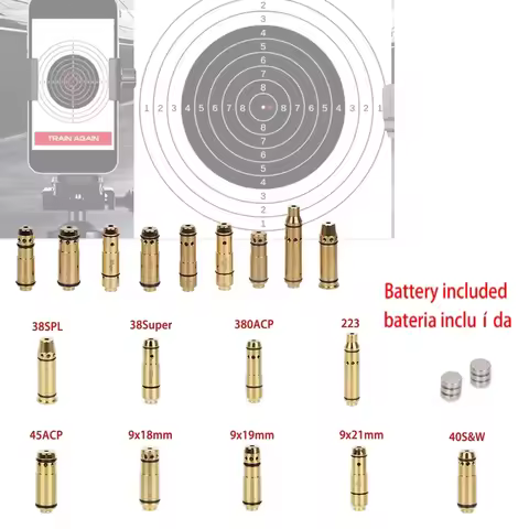 Tactical G43 Red Laser Training Bullet 9x19mm G17/19 380ACP 223Rem for Taurus G2C 7.62*39mm AK47 Dry