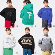 GU x Pokemon 寶可夢系列 : 2022 秋冬 女裝 印花 長袖 衛衣 /  連帽衛衣 Hoodie / 樽領冷衫 高領 針織衫 / 寵物小精靈 比卡超 