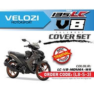 COVERSET YAMAHA LC V8 FI STANDARD DESIGN L8-S-3 COLOUR MDNMA SE STICKER SIAP TAMPAL FREE EMBLEM VELO