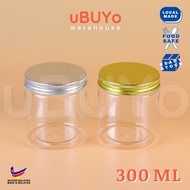 BALANG KUIH BEKAS REMPAH BEKAS SAMBAL CHOCO JAR PLASTIK 300ML ALUMINIUM CAP