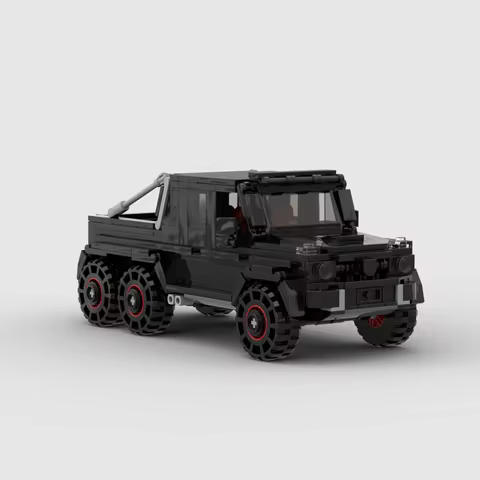 MOC 582pcs Benzed G63 6x6 SUV and Trailer Speed Off Road Vehicles Sets Building Blocks Kid Toys Gift