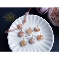 Lezang Light Jewelry Unique Cherry Blossom Agate Crystal Mobile Phone Chain Bag Hanging Girlfriends 