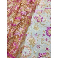 2025 new floral beads sequin fabric swiss mesh wedding dress lace sequin fabric for bridal dress