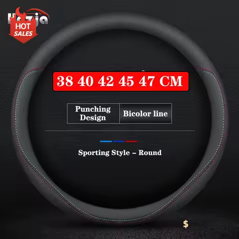 Large Size Bus Truck Steering Wheel Cover Leather Braid Cover for Scania P320 P410 R500 G450 G460 G5